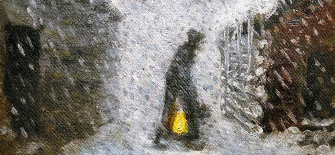 Николай Аструп - Старуха с фонарем, 1907
